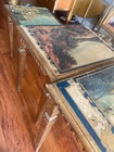 Rare  Set Of Italian Florentine Nesting Tables Gold Wood Mcm Hollywood Regency