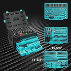 Duratech 497 Pc Mechanics Tool Set W sae metric Sockets W 3 Drawer Tool Box