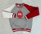 King Mcneal Delta Sigma Theta Chenille Crest Sweatshirt Women s Xl Gray Red Pull