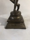 Vintage Brass bronze  Statue Of The Hindu Deity Krishna Playing The Flute 11   