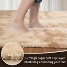 Large Size Shaggy Fluffy Area Rugs Carpets Living Room Bedroom Tie-dye Khaki