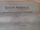 Vintage 1942 National Geographic Map - South America - 27  X 37 