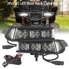 2x 7inch Cree Led Work Light Bar Flood Spot Combo Offroad Driving Utv Wiring Kit