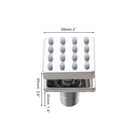 Square 4 6 Chrome black Massage Body Jets For Bathroom Shower Mixer Wall Mounted