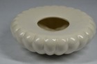 Vintage Haeger 3896-usa Ribbed Scalloped Pottery Pot Planter Cream Off White
