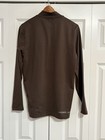 Under Armour Compression Shirt Mens Brown Long Sleeve Mock Neck Sz Medium