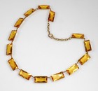 Art Deco Faceted Glass Riviere Necklace C 1920