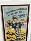 Abbott And Costello Lost In Alaska - Original 1952 Movie Poster 36x14 Framed Vtg