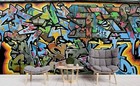 3d Abstract Graffiti Wallpaper Wall Mural Removable Self-adhesive 370