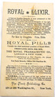 Royal Elixir Royal Pills Royal Pharmaceutic London-new York Victorian Trade Card