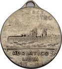 Medal Submarine Italy Silver Libia 27mm   7 7g Genuine Coin  cto399