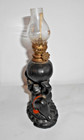 Vintage 1950s Americana Black Figurine Oil Lamp