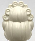 Lego New White Minifigure Hair Tall Rococo Wig With Curled Rolls