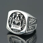 Vintage Faith Hope Charity Masonic Ring Stainless Steel Men s Heavy Solid Ring