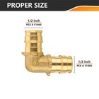 Efield 2 To 100 Packs Pex A 1 2  X1 2  Elbow  Expansion Brass Fittings Lead Free