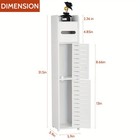 Toilet Paper Holder Stand  Small Bathroom Storage Cabinet With Doors And Shelves