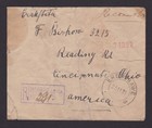 Latvia 1921  Registered Cover From Ekengrave To Cincinnati Usa