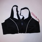 Victoria Secret Sports Bra Knockout Front Close Black White Double Layer Support