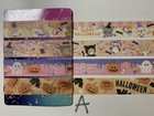 Kawaii Halloween Washi Tape Sample Card  3 Yd Total  Free Shipping