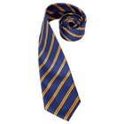 3 Pcs-men s Tie Blue Striped Necktie Hankie Cufflinks Set Party Wedding Gift