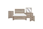 New 5pc Light Brown Queen King Twin Full Bedroom Set Rustic Farmhouse B d m n c