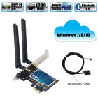 Dual Band Pci-e Wifi Adapter Desktop Pc Pci-e Wireless-ac Network Bluetooth Card
