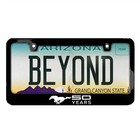 Ford Mustang 50 Years Black Metal License Plate Frame  Made In Usa  Warranty