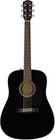Fender Cd-60s Solid Top Dreadnought Acoustic Guitar - Black W  Hard Case