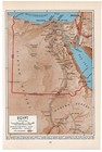 Egypt Nile Valley   Deserts Small Vintage Map 1922   1948 Print