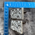 Vintage Antique Cast Metal Toy Lead Soldier Mold Gang Mold 3-figure Military Set