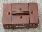 Singer Wood Accordion Sewing Box With Drawers  vintage