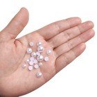 290pcs 6 8 10mm White Flat Back Pearl Beads Half Round Gems For Diy Crafts