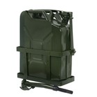 Jerry Can 20 Litre Metal Gas Can 5 Gallon W  Spout   Holder Green Jerry Can