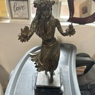 Bronze And Marble Hula Girl  Statue