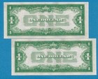 2- 1 00 1934 Consecutive Funny Back  Blue Seal Silver Certificates Choice New