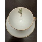 Vintage Disneyland Teacup Saucer Set Castle Tinker Bell Gold Trim Walt Disney