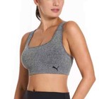 Puma Women s 2-pack Square Neck Seamless Sports Bra  Black gray  Size M