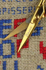 Sajou Embroidery Scissors Miniature Flagey Gilded 2 5 Inches