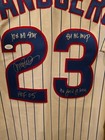 Ryne Sandberg 4 Inscription Jersey Autos Majestic Jsa Coa  Rare 