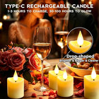 6pcs Rechargeable Tea Lights  1 5 x2 2  Flameless Led Votive Candles With Remote