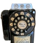 Vintage Black Rotary Telephone Ceramic Coin Bank Tabletop Retro