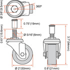 12 Pack Heavy-duty 2  Low Profile Swivel Caster Wheel For Creeper Service Cart