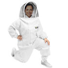 Professional Cotton Full Body Beekeeping Suit W  Supporting Veil Hood - 2x Large