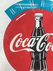 Coca-cola Decal Window Sticker Red Disc Bottle 1990s 10    X 8-1 2   