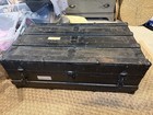     antique 1800s Travel Steamer Trunk Top Chest  Valises  Il  Black