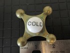 Antique Brass And Porcelain Cold 4 Spoke Faucet Handle Knob