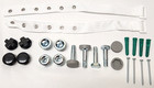 26-pcs Wire Shelving Parts Post Caps Threaded Inserts Leveling Feet Anchor Strap