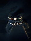 Hand Twisted Wire Wrapped Bead Bracelts 925 Silver - Stone Or Glass 40 Colors