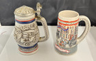 Vintage Beer Steins Set Miller High Life Auto Theme With Lidded 1926 Mg Stein