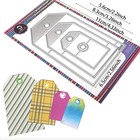Alinacutle 3pcs Greeting Tag Dies Metal Die Cut Cutting 3 Size Tags  2 